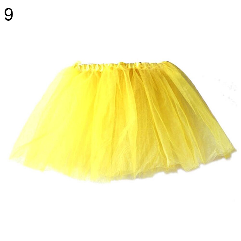 Cute Girl Little Princess Fancy Dancewear Ballet Dance Party Tutu Skirt Costume: Yellow