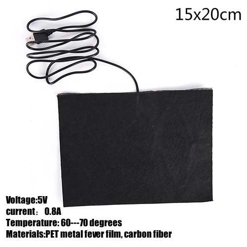 5V Usb Pet Warmer Verwarming Pad Elektrische Verwarming Pad Winter Warm Tapijt Carbon Fiber Verwarming Pad Handwarmer: Beige