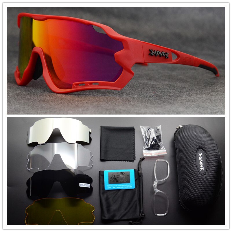 Fietsen Bril Gepolariseerde TR90 5 Lens Outdoor Sport Bril Mtb Racefiets Bril Fietsen Eyewear UV400 Fietsen Zonnebril: KEBR-07