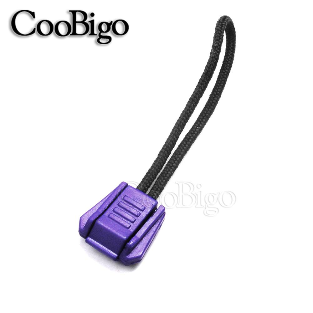 Paracorde avec tirette, 100 pièces, Clip d&#39;extrémité, sac à dos de Camping en plein air, randonnée, voyage, accessoires de bricolage, couleurs variées: Purple