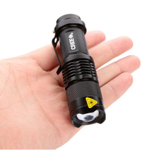3500LM hoogwaardige Mini Black Waterdichte LED 14500/AA Zaklamp 3 Modes Zoomable LED Zaklamp penlight