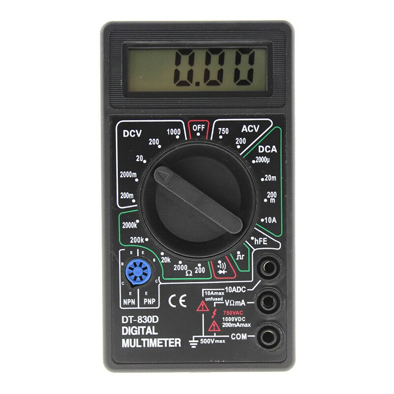 A830L Digital-Multimeter AC DC Spannung Diode Freguency Multitester Strom Tester Leucht Anzeige mit Sommer Funktion: DT830D