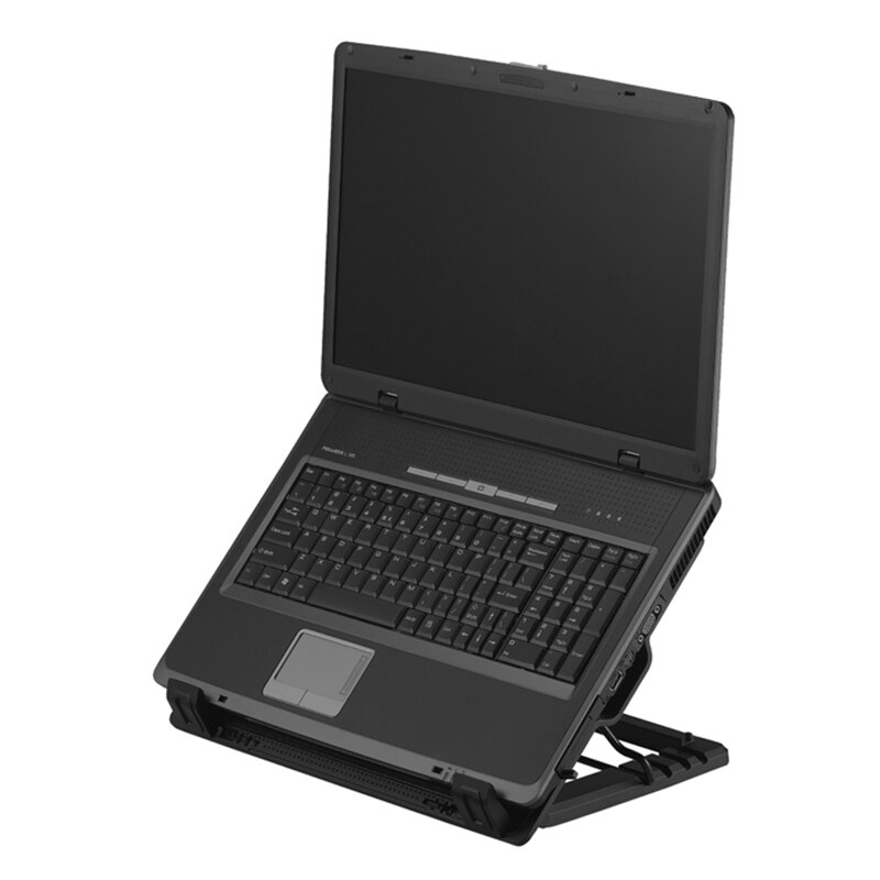2 usb laptop kjølepute stativ 6.5-45 graders justerbar blå led notebook vifte kjøle pad base holder for datamaskin pc tilbehør