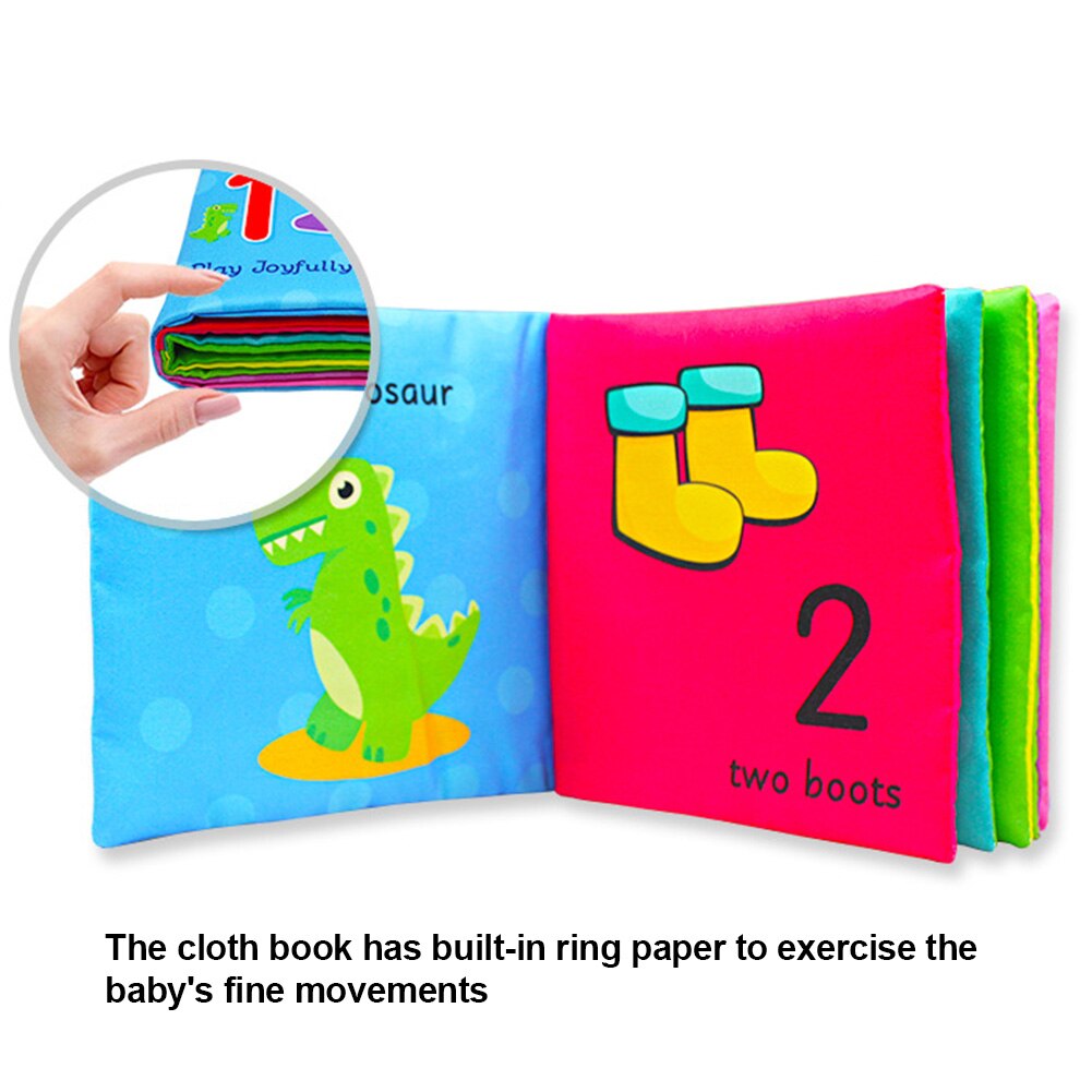 Soft Baby Cloth Book Animal Color Shape Educational Toys Intelligence Development Toy For 0-12 Months Ratteles Toy Kids