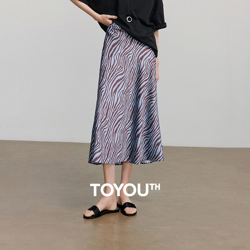 TOYOUTH Women Skirt Summer Umbrella Skirt8520053