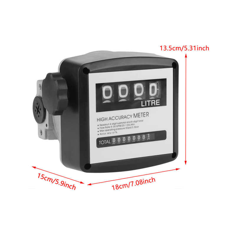Water Flow Meter 1% High Accuracy 1 Inch 4 Digital Diesel Gas Fuel Oil Flow Meter Counter Gauge Flow Sensors