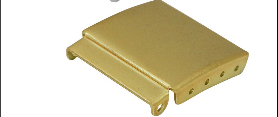1 Pair Stainless Steel Watch Band Part Stepped Buckle Extender: 20mm gold