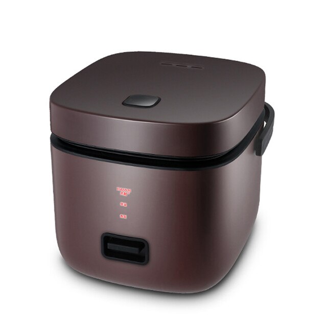 220V 1.2L Cute Mini Rice Cooker Small 1-2 Person Rice Cooker Household Single Kitchen Small Household Appliances WIth Handle: With AU Converter / Auburn
