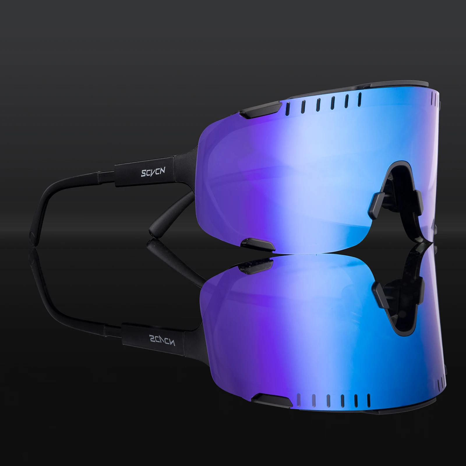 SCVCN Photochromic Sunglasses for Men Cycling Glasses Mountain Bike Road Bicycle Eyewear Pock Cycle Goggles UV400 MTB Biking: black