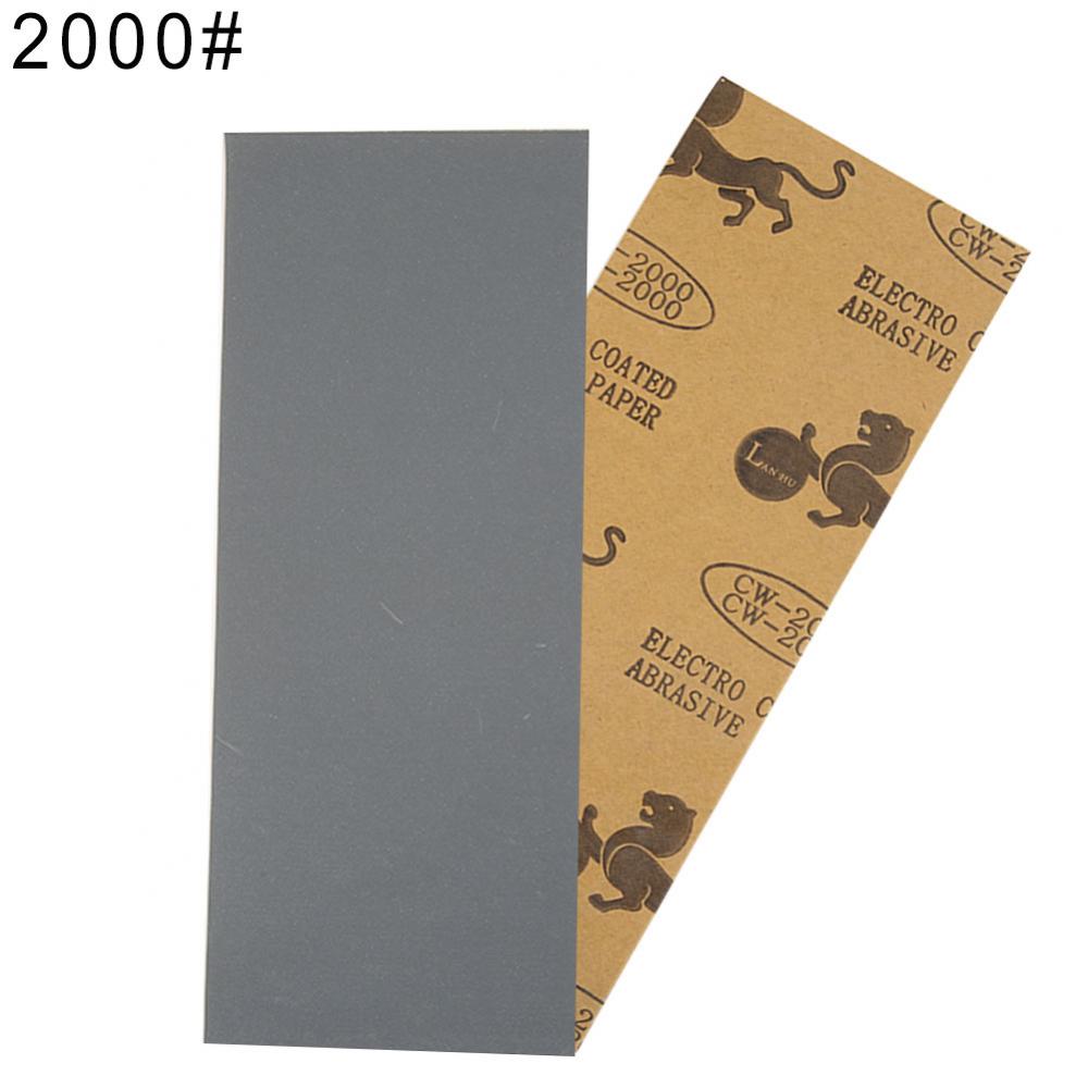 Vått torrt sandpapper ark 400/600/800/1000/1200/1500/2000/2500#  polerpapper ark kiselkarbid hem grovt: Gul