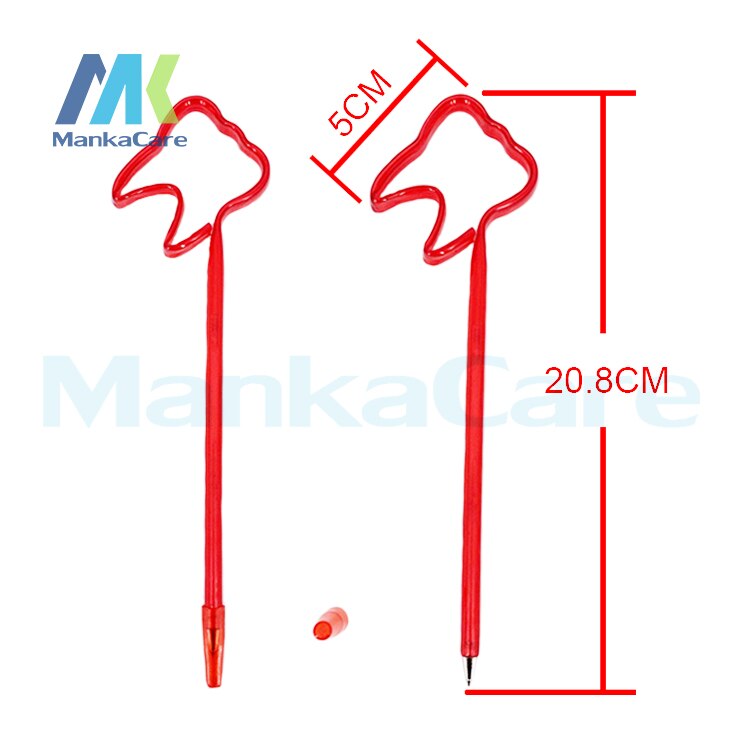 10 stk dental kuglepen tandklinik, tandformede kuglepenne flere farver