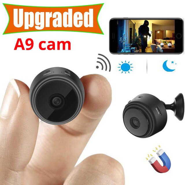 A9 V380 Pro 1080P Wifi Mini Camera, Home Security P2P WiFi Camera, Night Vision Wireless Surveillance Camera, Remote Monitor Cam: Cam add 64GB Card
