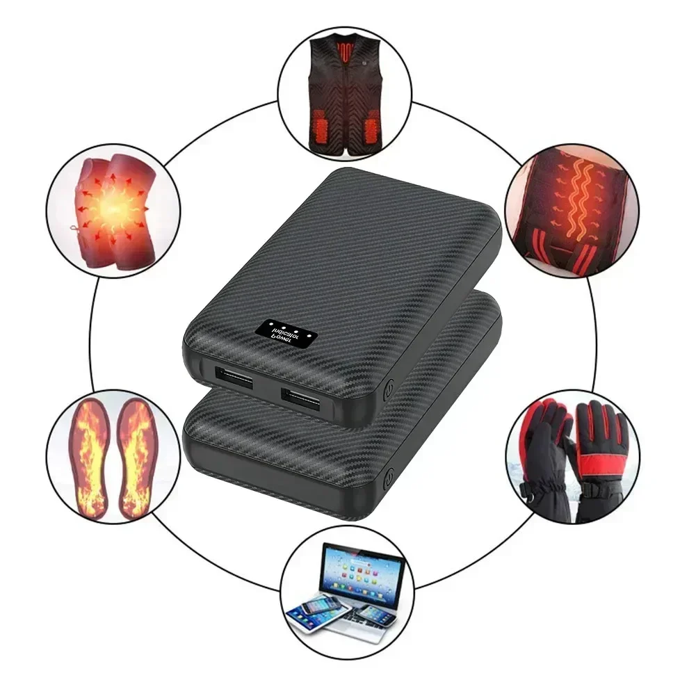PowerBank 7.4V DC 30000/40000mAh batterie Portable alimentation Mobile pour chauffage veste gants équipement de chauffage électrique