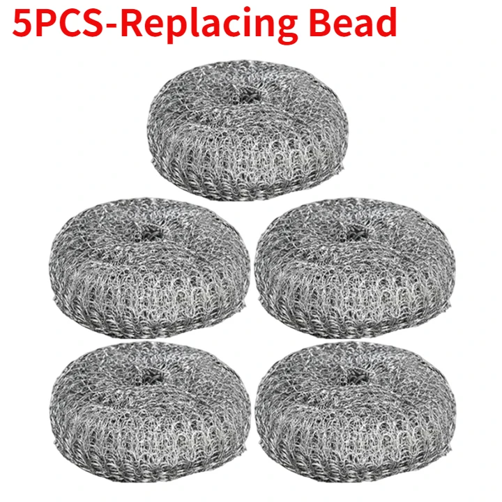 1/5Pcs Kitchen Stainless Steel Pot Brush with Handles Dishwashing Wire Ball Heavy Duty Metal Scrubber Home Pot Pan Cleaning Tool