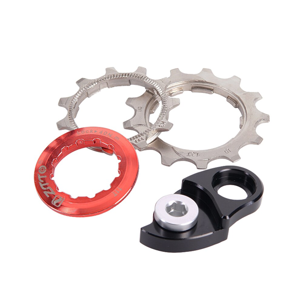 MTB 10 Speed 10S 11-42T Cassette Wide Ratio Mountain Bike Sprockets and Rear Hanger Extension Bundle Bicycle Parts