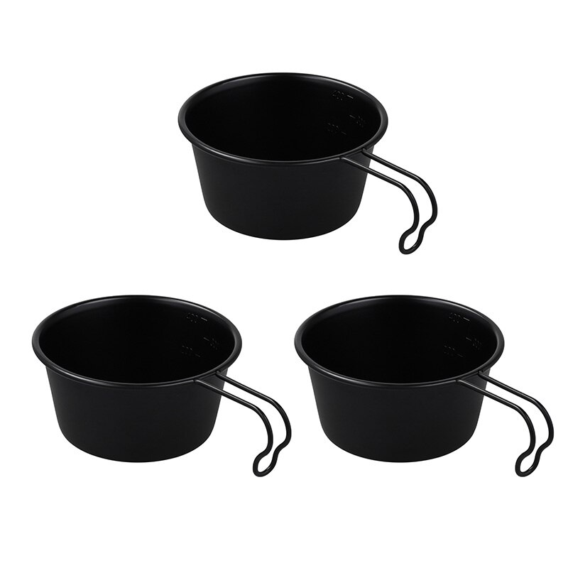 Thous ventos sierra copo com alça utensílios de mesa para acampamento ao ar livre utensílios de mesa 40/280/450ml viajar equipamentos campismo suprimentos: TW3009-B 3 Pcs