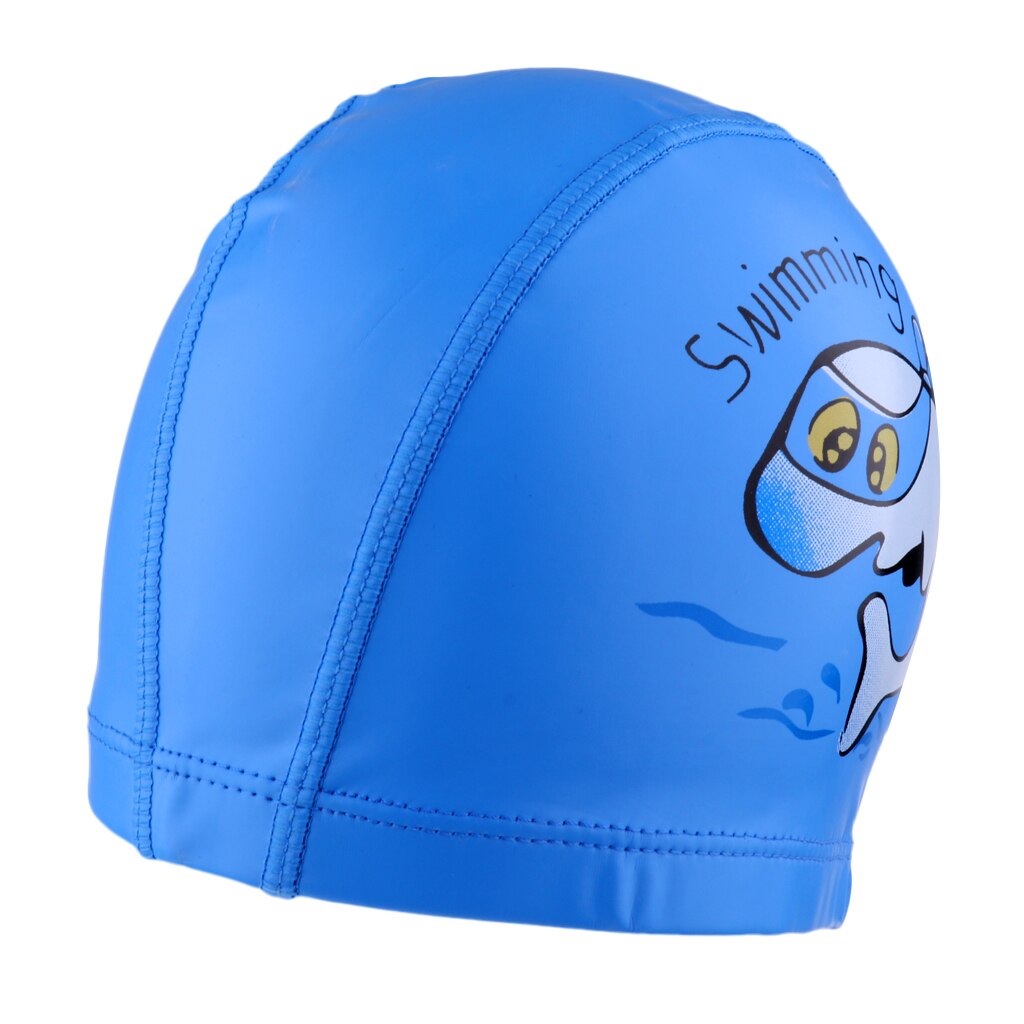 Gorros con estampado de delfín para niños, de nailon, Multicolor, para nadar: Blue