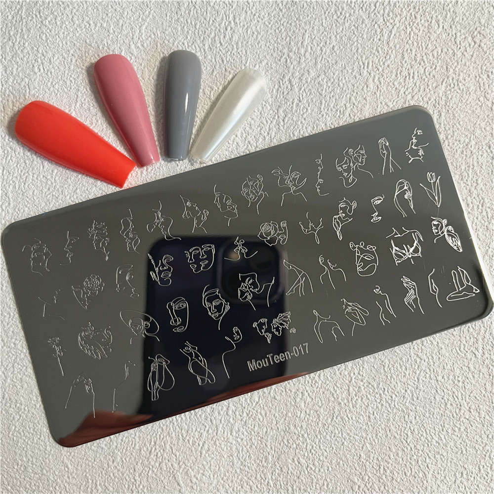 Gothic Alphabet Stamping Plate Gothic Letter Nail Plate Art Letters Nail Stamp Plate Mouteen-014