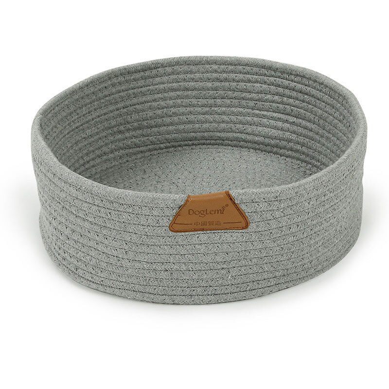 Krabpaal voor katten, handgemaakt, rond, van natuurlijk katoen, mat voor kleine katten, kedi evi cama para gato: Grijs