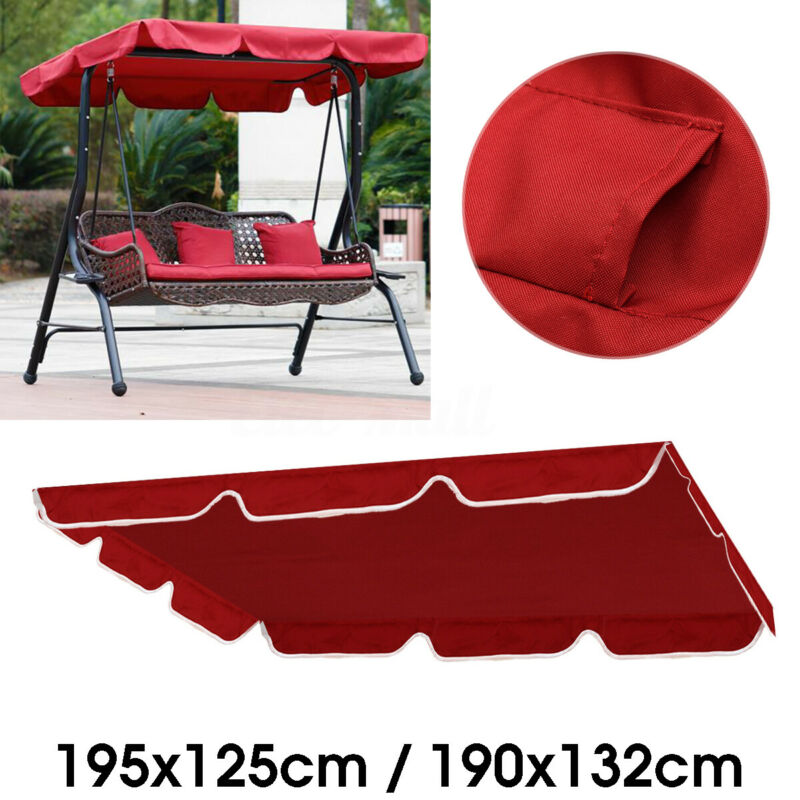 1* røde udendørs terrasse veranda gynge hængekøje bænk baldakin havetopdæksel (kun betræk, ingen hylder)