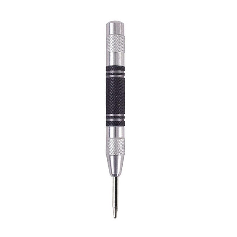 Punzón central automático, taladro de Metal General para carpintería, herramientas manuales de punzón automático con resorte ajustable para Metal y madera: Marrón