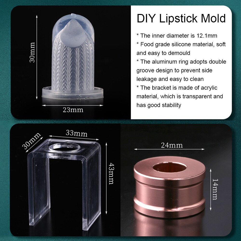 Stampo per rossetto fai-da-te kit di bellezza artigianato strumenti stampo per rossetto di alta qualità stampo per rossetto in silicone nuovo stampo in silicone