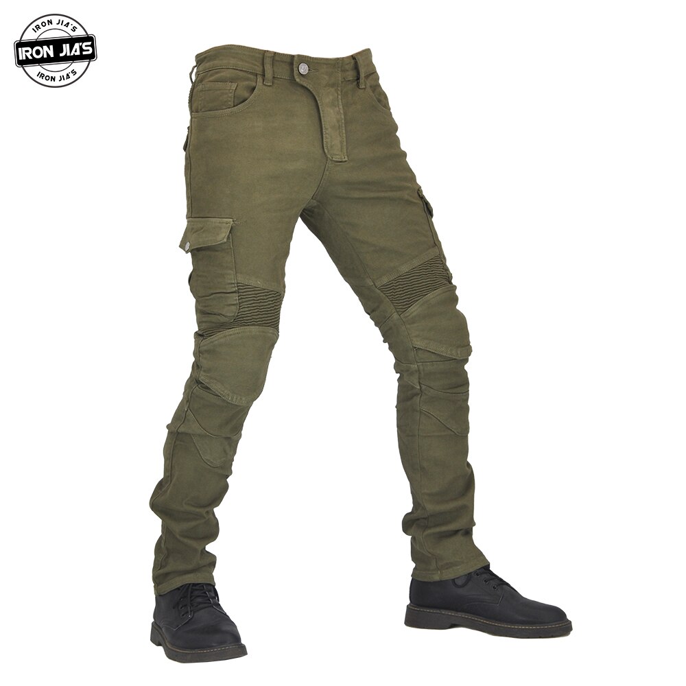 EISEN JIA'S Männer Motorrad Hosen Motocross Motorrad Reiten Mit Spannweite + Knie Pads Schutz Getriebe Moto Jeans Hosen