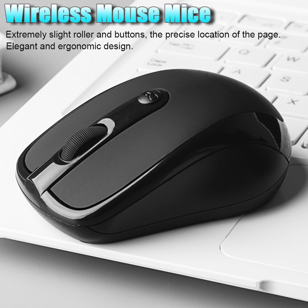 Souris sans fil avec récepteur USB 2.4G, Super fine, Distance de travail de 10M, pour ordinateur portable