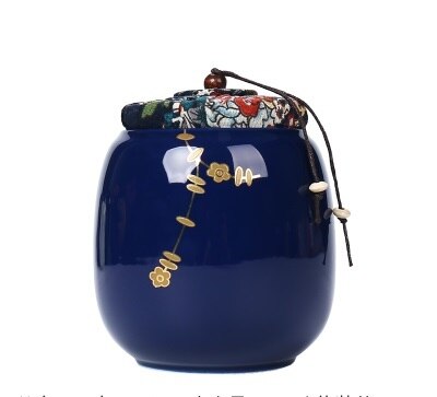 Jar Reizen Huishouden Koffie Opbergdoos Fles Bus Seal Craft Klassieke Thee Caddy Organisator Mini Snoep Keramiek Tin: 5