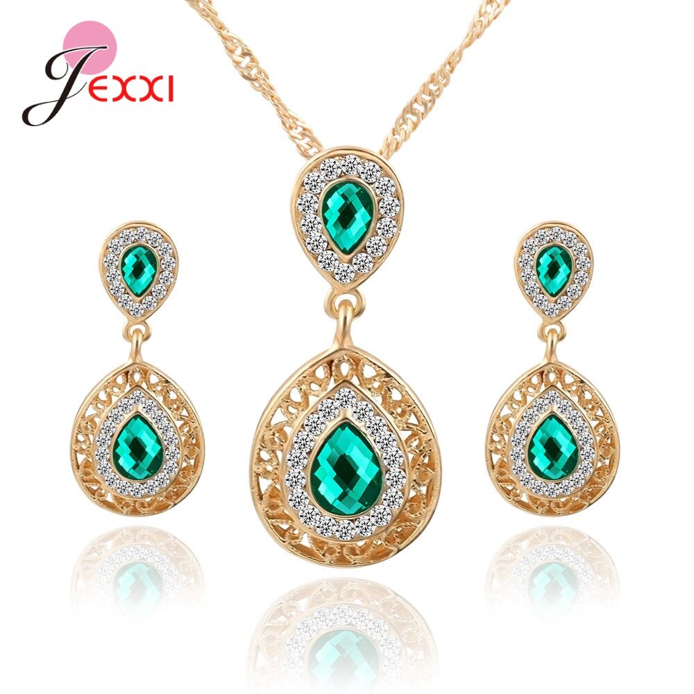 Fast Genuine 925 Sterling Silver Wedding Jewelry Set Korean Style Jewelry Set For Women Latest Jewelry Set