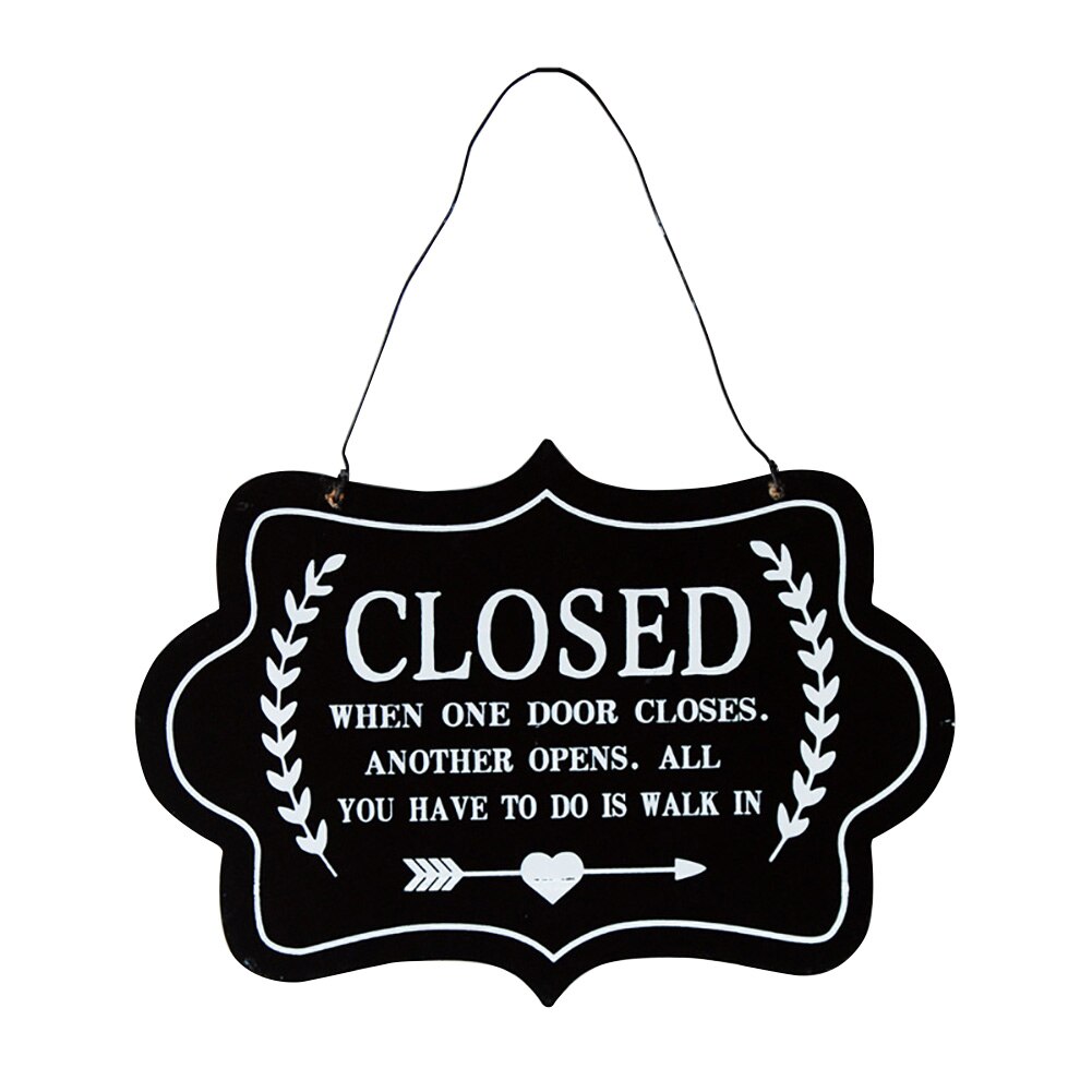 Display Store Greeting Wooden Board Hanging Sign Crafts Window Door Cafe Restaurant Business Notice Decor Double Side Wall