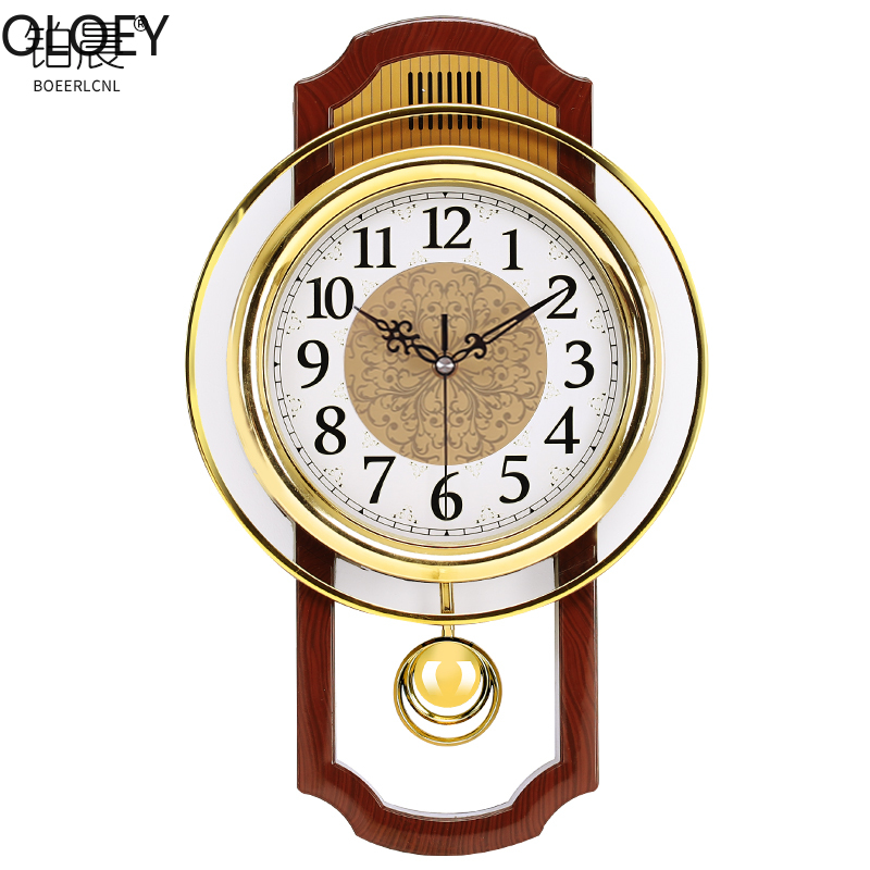 Gold Vintage Wall Clock Luxury Swing Clock Wall Watch Mechanism Living Room Modern Digital Wall Clock Clocks Swingable Europe