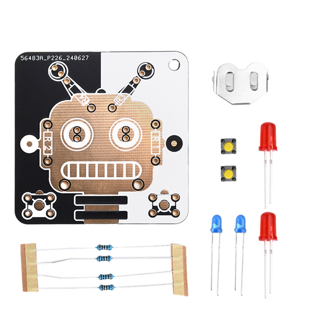  Robot Solder Practice Projects DIY Electronics Kits Circuit Boards Trainning Board with Battery for Beginners Students and DIY