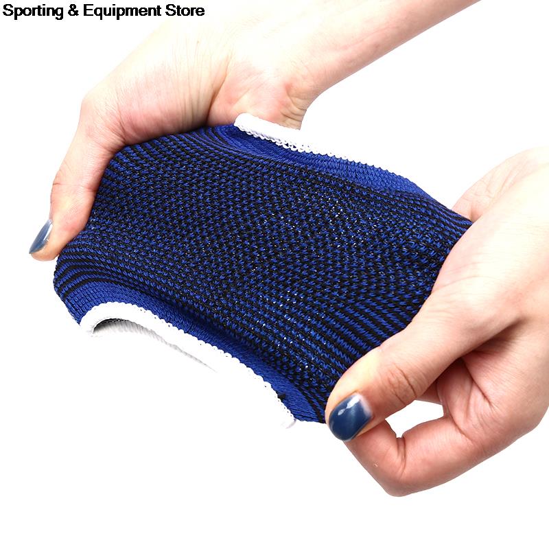 2 stk blå håndled håndstøtte handske elastisk bøjle ærme sports bandage gym wrap
