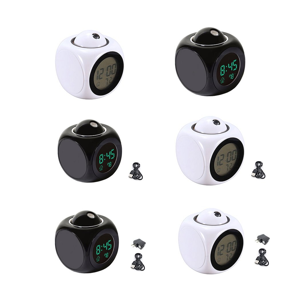 Multifunctional Projection Report Clock Led Lamp Projection Alarm Clock Voice Report Clock Projection Clock
