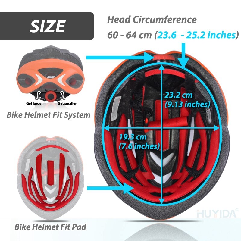 HUYIDA-casco de bicicleta para hombre y mujer, accesorio de protección para la cabeza, para ciclismo de montaña o de carretera, ligero y Extra grande, talla XL
