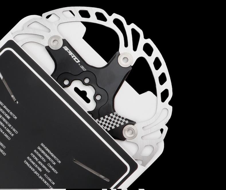 IIIPRO Bicycle 140 160 180 203mm disc brake rotor floating thickening anodized quick cooling ultra-light disc: black 203mm