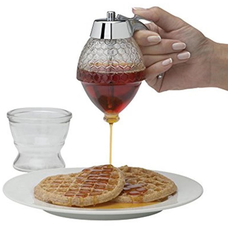 1pc Honey Dispenser Syrup Dispenser Honey Jar Container Acrylic Storage Pot Syrup Container