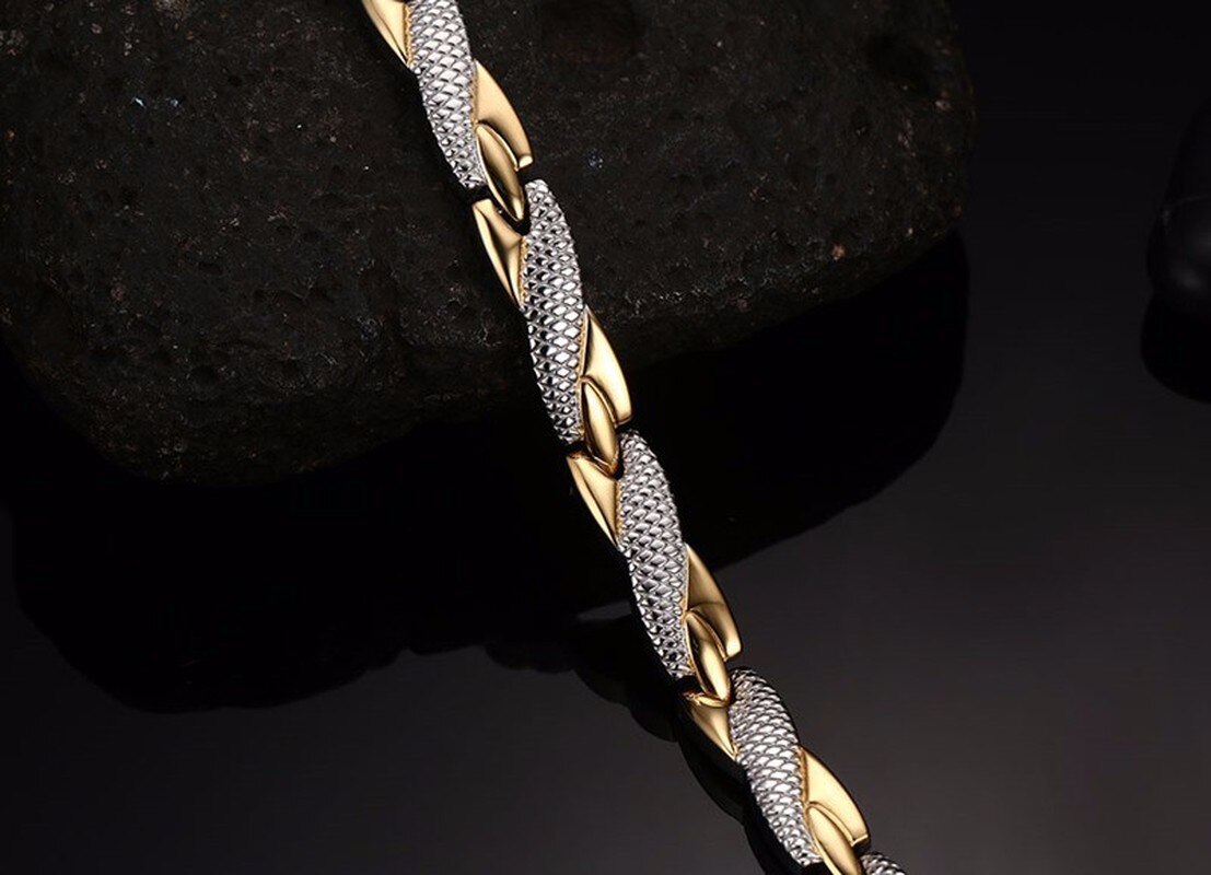 Bracelet magnétique torsadé pour femmes, aimants de thérapie, bijoux de soins de santé en acier inoxydable