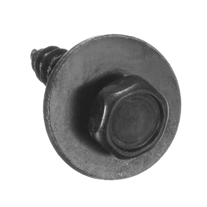10 unids/lote Universal coche Auto 4,8x19mm-tornillos de rosca cautivo suelto arandela 8mm cabeza hexagonal negro C45 accesorios de coche