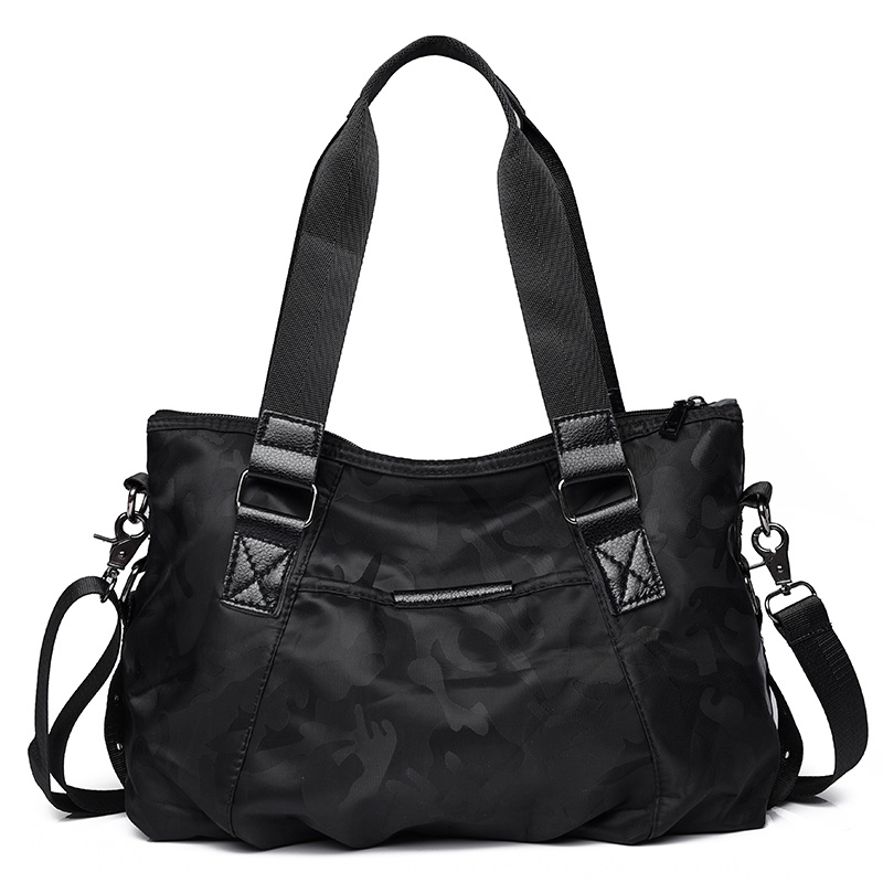 Hohe Kapazität Tote Taschen Weibliche Casual Ipad Fach Handtaschen Schulter Taschen Für Frauen Neue Nylon Wasserdichte Damen Tasche: Black