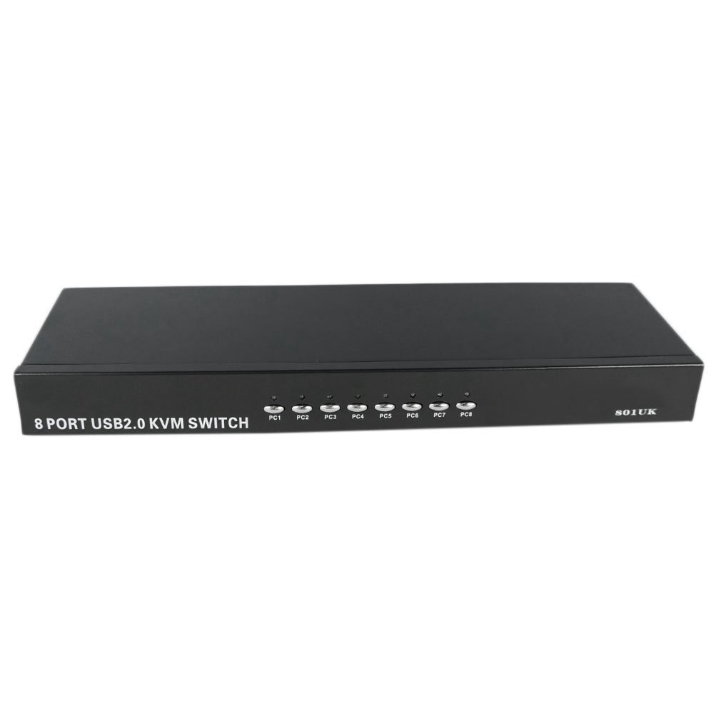 Small Size 8 Ports USB 2.0 External KVM Switch Box Manual Switcher Support for 1920x1440 VGA Splitter Adapter