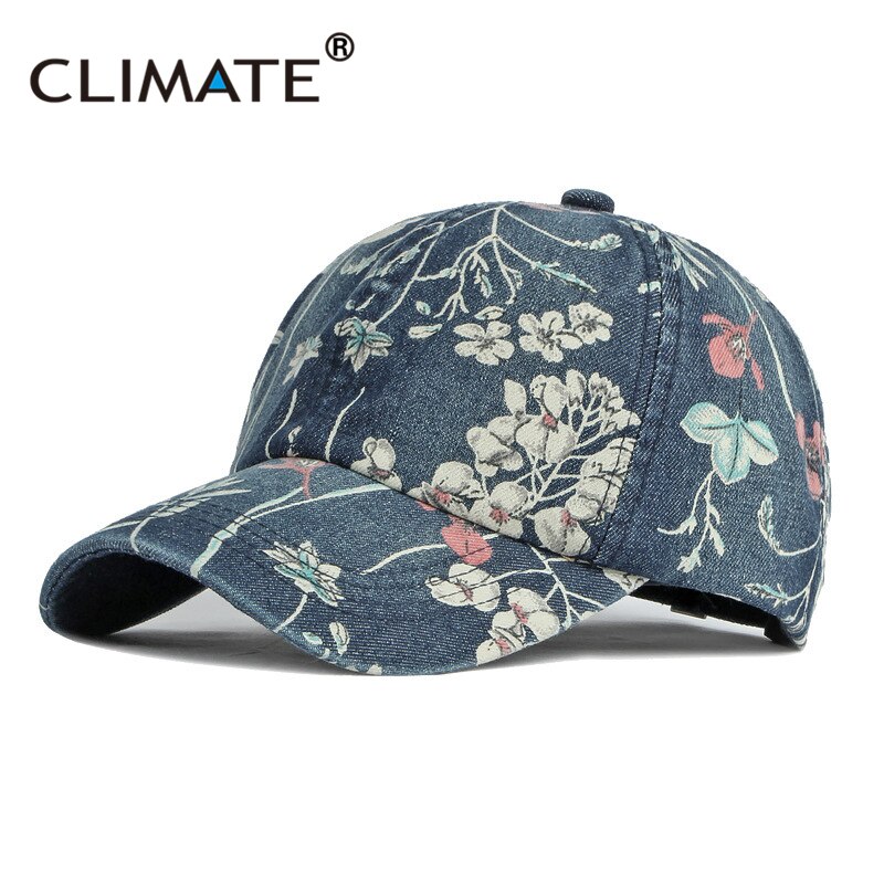 Klimaat Vrouwen Bloem Lente Baseball Cap Mooie Bloemen Mode Cap Mooie Ademende Hoed Cadeau Voor Vrouwen Vrouw Moeder Jong Meisje: CQ1853-Deep