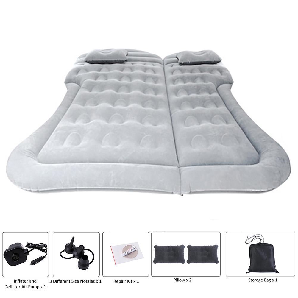 Lit gonflable pour voiture, matelas de voiture gonflable multifonctionnel SUV, matelas à Air doux, coussin de couchage pour Camping voyage: Grey