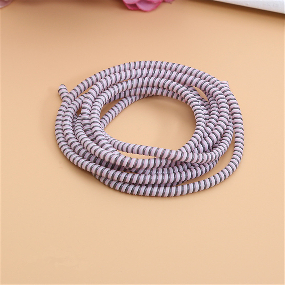 1Pc kabel spiralny USB Protector dla Iphone słuchawki odporne na kurz Winder 1.4M Earpods ochrona liny wiosna sznurka słuchawki pokrywa: 12