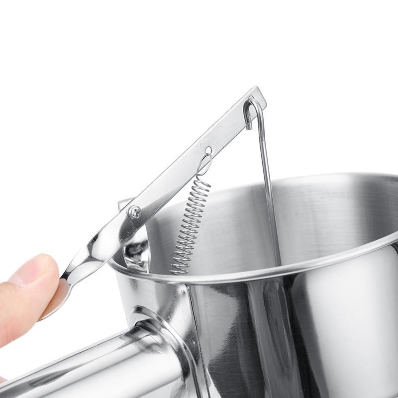 600/1200 ml Öleimer mit Halter Edelstahl Trichter Spender Cupcake Pfannkuchen Teig Octopus Ball Küche Backen Werkzeug