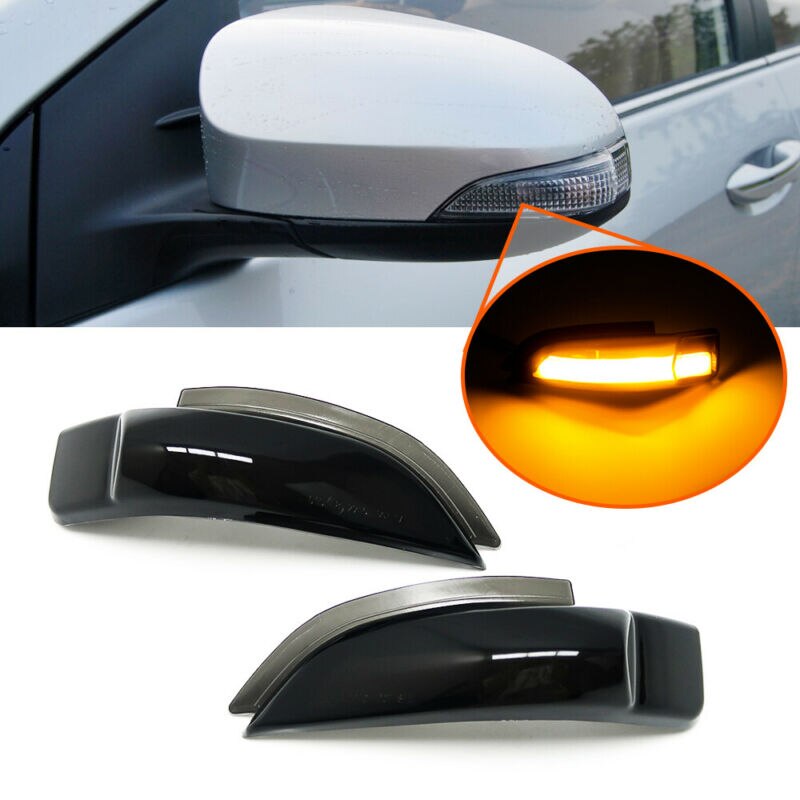 Auto Led Dynamische Zijspiegel Sequentiële Licht Fit Voor Toyota Corolla E170 Pc/Pbt Shell Met led Auto Verlichting