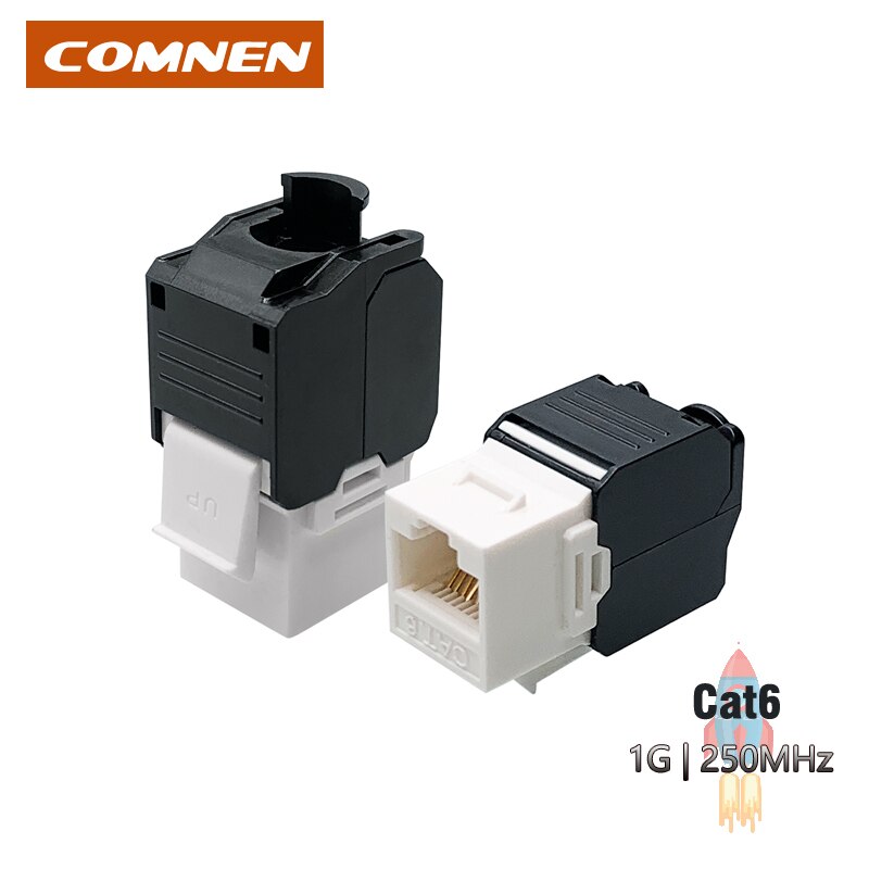 6/12/24pcs Cat6/Cat5e UTP Unshielded Keystone Jack RJ45 Module Adapter for Gigabit Ethernet LAN Cable Punch Down Keystone Jacks