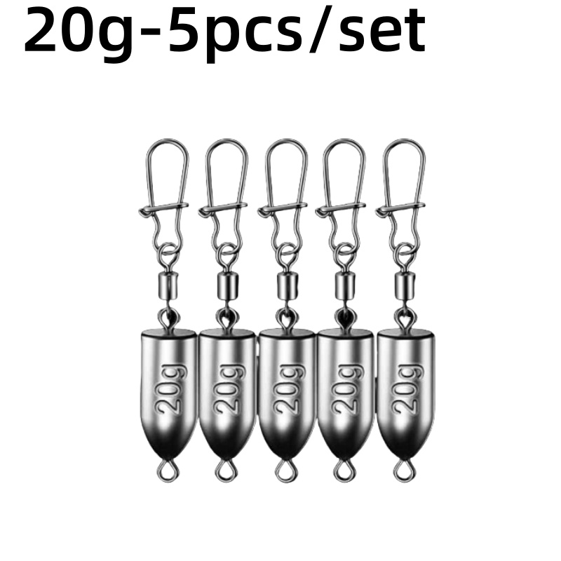5 peças 10g/15g/20g/25g/30g/40g/50g/60g chumbada de chumbo fundo côncavo roadrunner tapering chumbadas conector de pesca equipamento: Vermelho