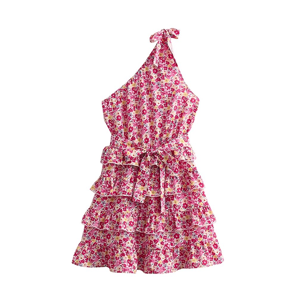 Tenue Fille à Volants Emma Gemma Boutique - Imprimé Floral Et Rayé, Taille 7 - 2 Pièces (haut Et Bas) - Coton
